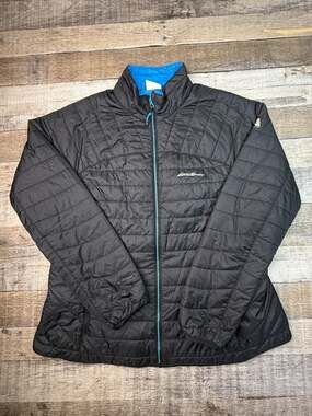 Eddie Bauer First Ascent Jacket Womens XL Pertex Quantum Eco Reversible Black